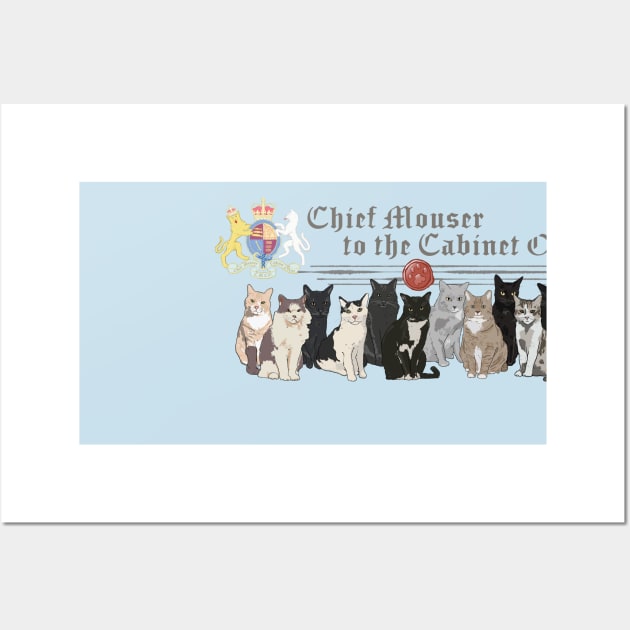 Chief Mouser to the Cabinet Office - Group Front, Individual Mouser Portraits on back Wall Art by Maiden Names